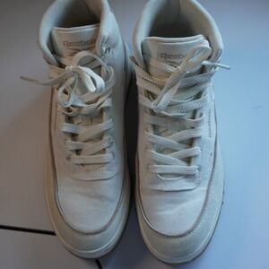 Reebok Court Peak Mid Womens Sneakers‎ White Tan Athletic Shoes size 8 1/2